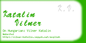 katalin vilner business card